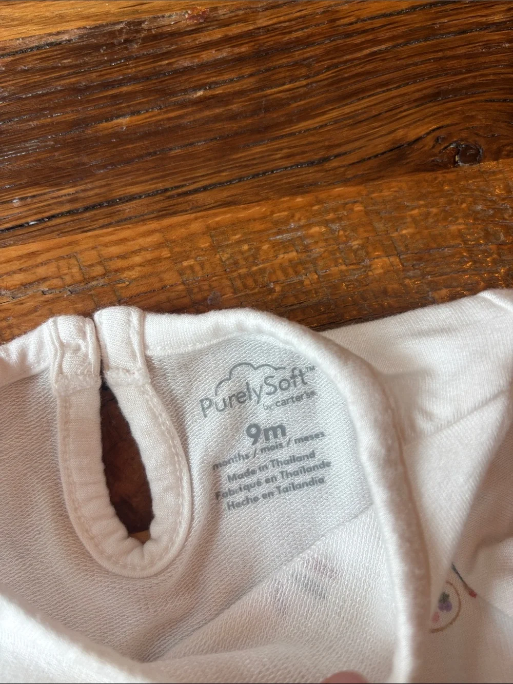 Purely soft by carters Long Sleeve Skirted Onesie - Cream with paint size 9 mo